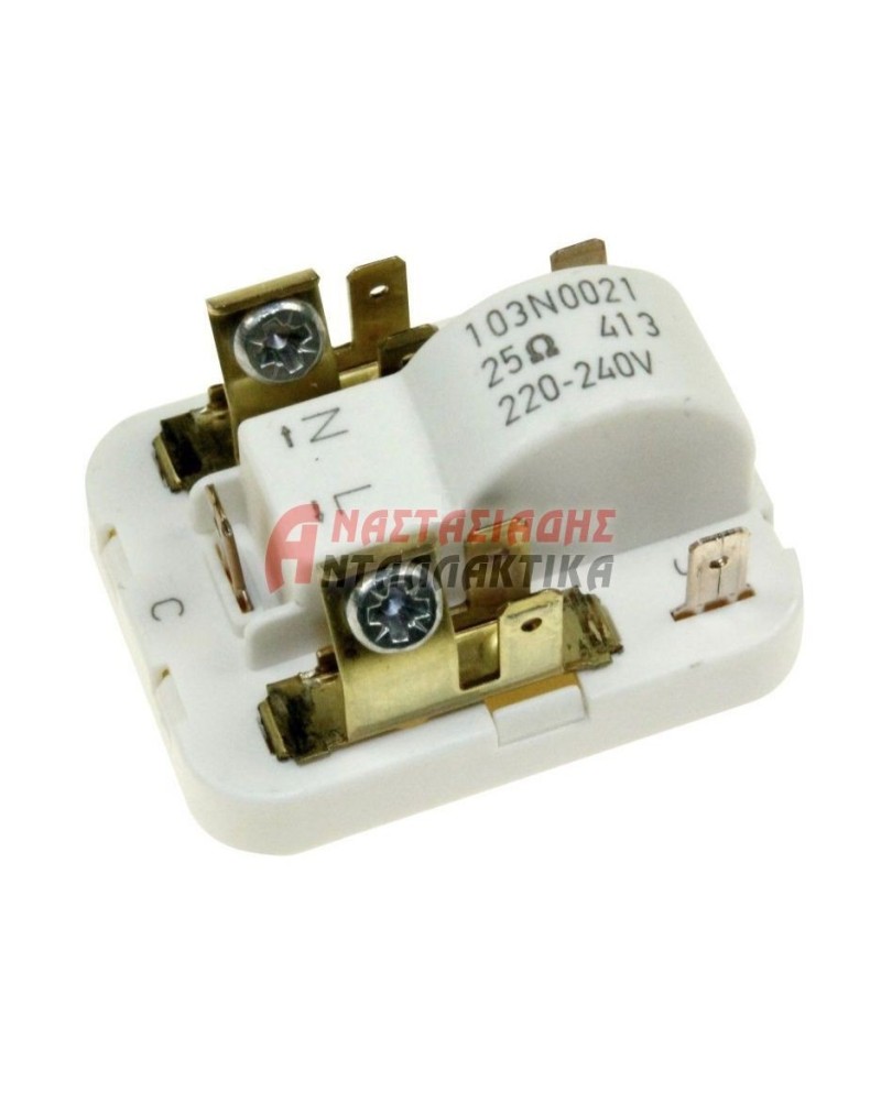Ρελέ με Θερμικό (PTC) 103N0021, συμπιεστή Danfoss, 1/12 - 1/3 με 4 επαφές