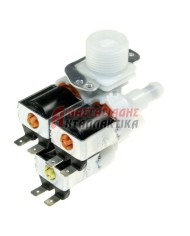 Τριπλή βαλβίδα πλυντηρίου ρούχων (220V, γωνία, πίσω άκρα Φ12)