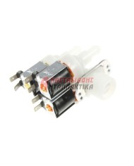 Τριπλή βαλβίδα πλυντηρίου ρούχων (220V, γωνία, πίσω άκρα Φ12)