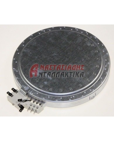 Εστία κεραμικού πλατώ, Ø230mm, 2300W - 220V (με 6 άκρα)