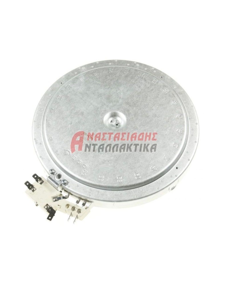Εστία κεραμική διπλή, Ø230mm, 1000+2000W - 220V, 6 άκρα