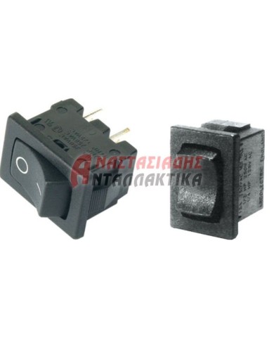Διακόπτης ατμοσυστήματος, σεσουάρ (ON - OFF, 250V, 6 amp, 2 επαφών, με επαναφορά)