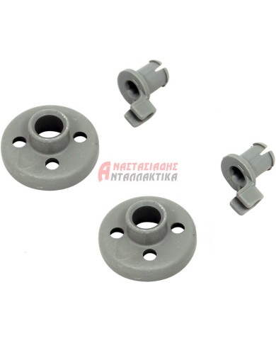 Ροδάκι κάτω σχάρας Φ 34.8mm πλυντηρίου πιάτων (1 σετ - 1 ροδάκι + 1 κλιπ)