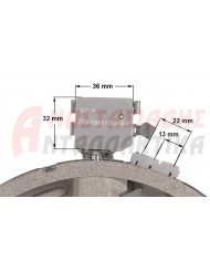 Εστία διπλή διπλής ζώνης, Ø23cm, 2200W- 220V, με 5 άκρα