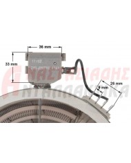 Εστία κεραμική Ø200mm, 1700W - 220V (με 6 άκρα)