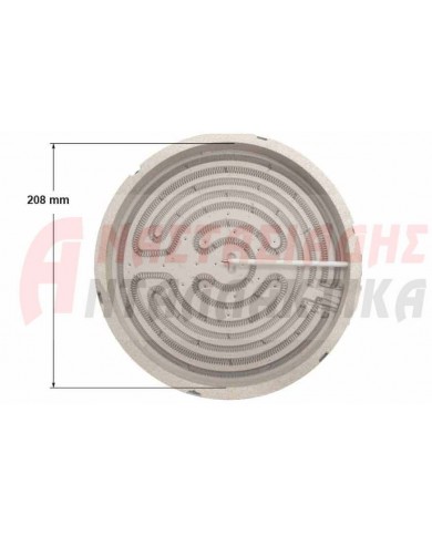Εστία κεραμική Ø230mm, 2100W - 220V, διπλής ζώνης (με 6 άκρα)