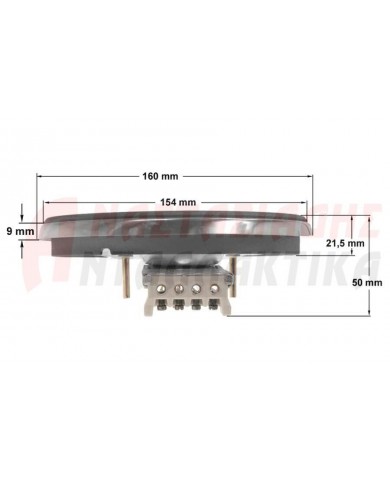 Εστία κουζίνας Φ145, 1000W - 220V, μεγάλο προφίλ 9mm, (D160mm)