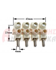 Σύνδεσμος 4 ακροδεκτών αρσενικός εστίας κεραμικού πλατώ εστιών