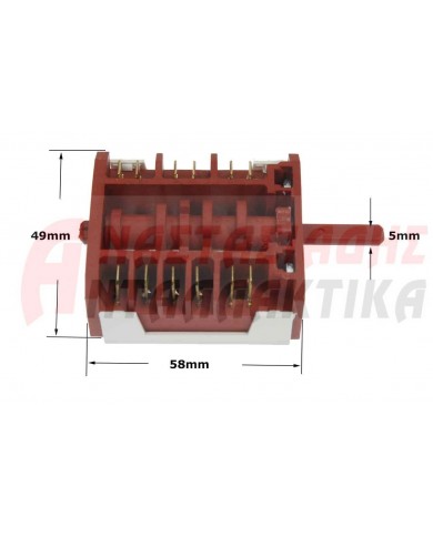 Διακόπτης επιλογής φούρνου (πίσω μεγάλος 5+0 θέσεων)