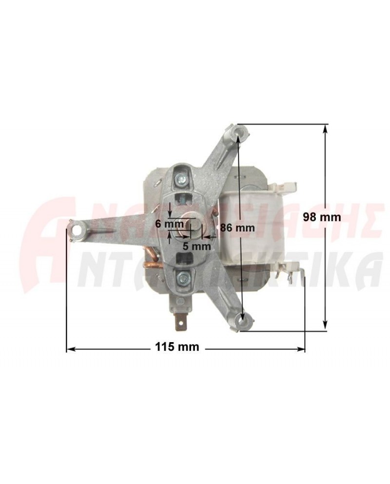 Μοτέρ σκέτο αερόθερμου φούρνου κουζίνας (220V - 28W)
