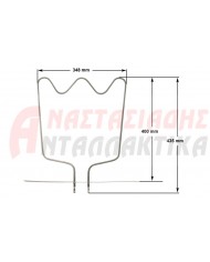 Aντίσταση κάτω φούρνου κουζίνας (1150W - 220V)