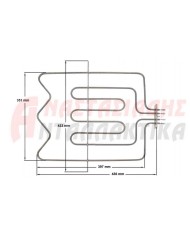 Αντίσταση με γκριλ, άνω φούρνου κουζίνας (3000W - 220V)