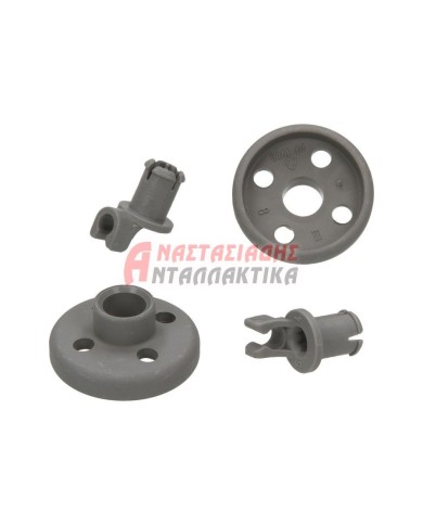 Ροδάκι κάτω σχάρας Φ 34.8mm πλυντηρίου πιάτων (1 σετ - 1 ροδάκι + 1 κλιπ)