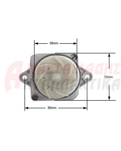 Μοτέρ 220V (με φτερωτή) αντλίας πλύσεως πλυντηρίου πιάτων