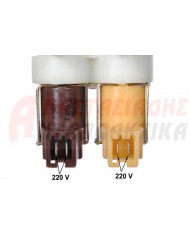 Βαλβίδα (220V, διπλή με φις) εισαγωγής νερού πλυντηρίου ρούχων