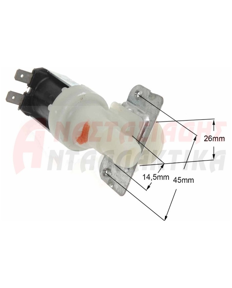 Μονή βαλβίδα πλυντηρίου ρούχων (220V, Φ14)