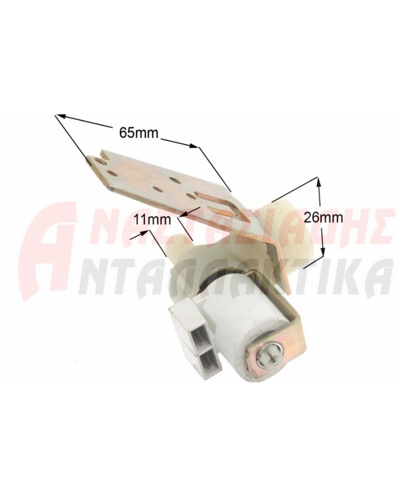 Μονή βαλβίδα πλυντηρίου ρούχων (220V, γωνία)