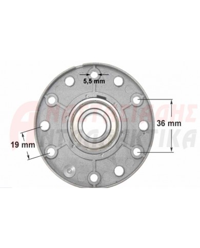 Έδρανο με ρουλεμάν πλυντηρίου ρούχων (22 x 40 x 7)