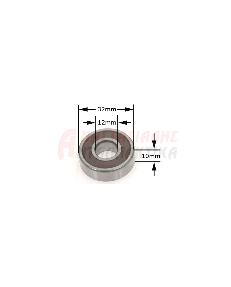 Ρουλεμάν κλειστού τύπου 2RS 6201 (12mm x 32mm x 10mm)