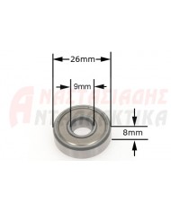 Ρουλεμάν κλειστού τύπου ZZ 629 (9mm x 26mm x 8mm)