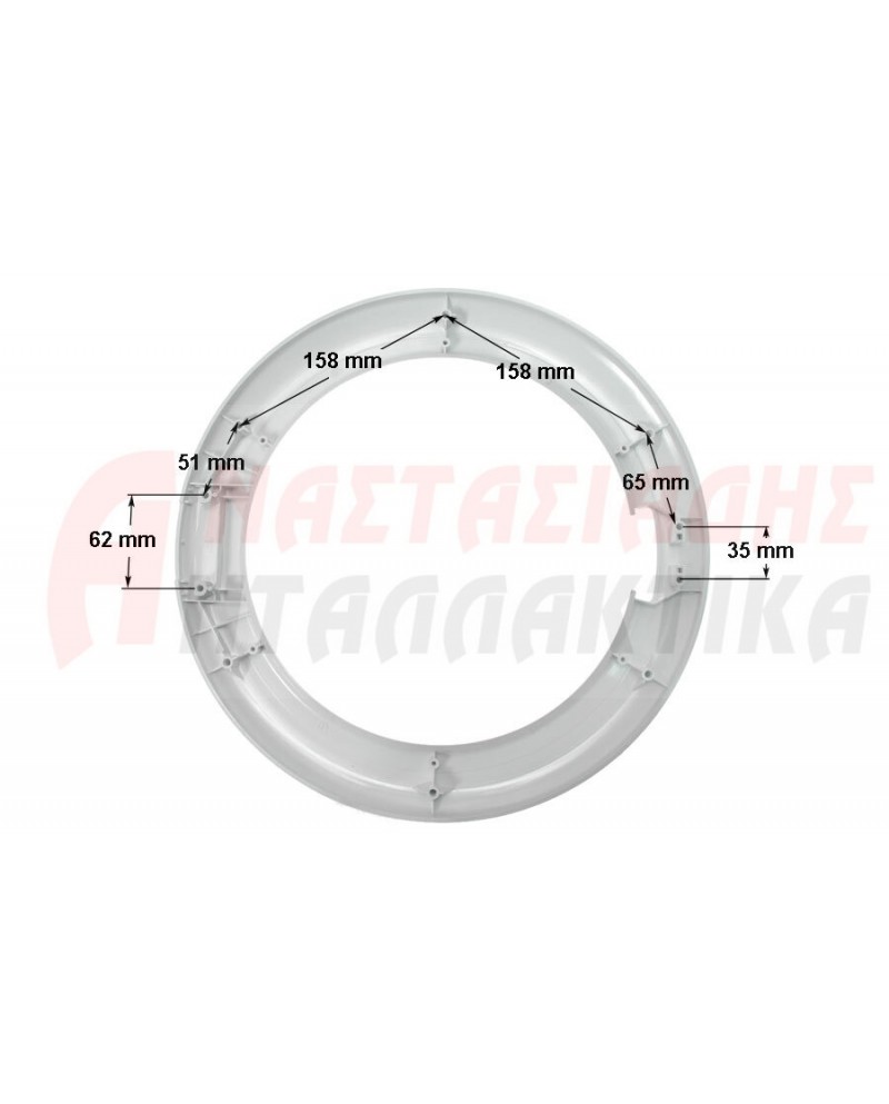 Εξωτερική κορνίζα πόρτας πλυντηρίου ρούχων