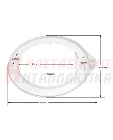 Εξωτερική κορνίζα πόρτας πλυντηρίου ρούχων