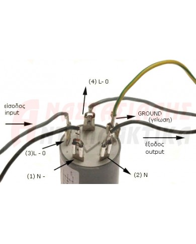 Πυκνωτής αντιπαρασιτικός (0,47μF + 680kΩ - 2 x 0,01μF + 2 x 1mH)