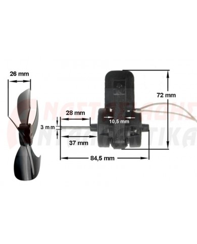 Ανεμιστήρας no frost στην κατάψυξη ψυγείου (220V/1350rpm - Μήκος Άξονα: 3,8εκ.)