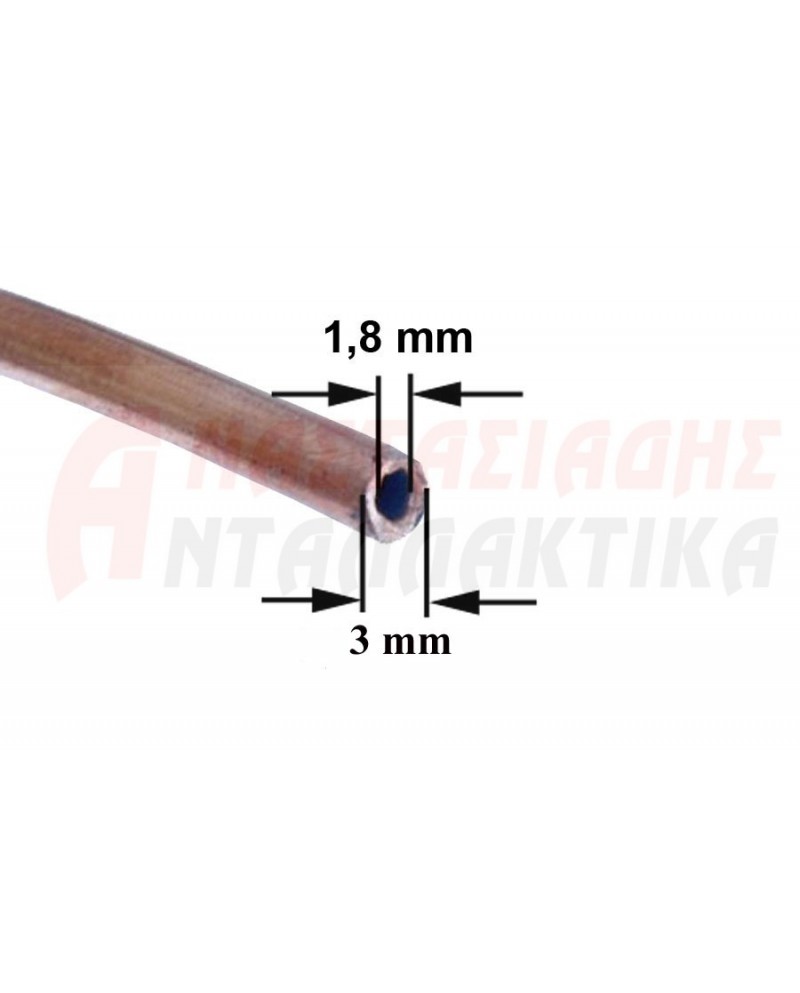 Χαλκοσωλήνα ψυκτικών κυκλωμάτων 1/8' η 2,75mm x 1,7mm/μέτρο