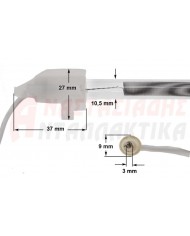 Αντίσταση γυάλινη απόψυξης ψυγείου (220V - 150W - 43cm)
