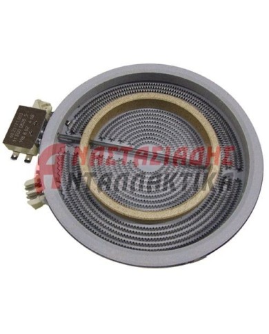 Εστία κεραμική διπλή, Ø200mm, 1700+700W - 220V, με 5 άκρα