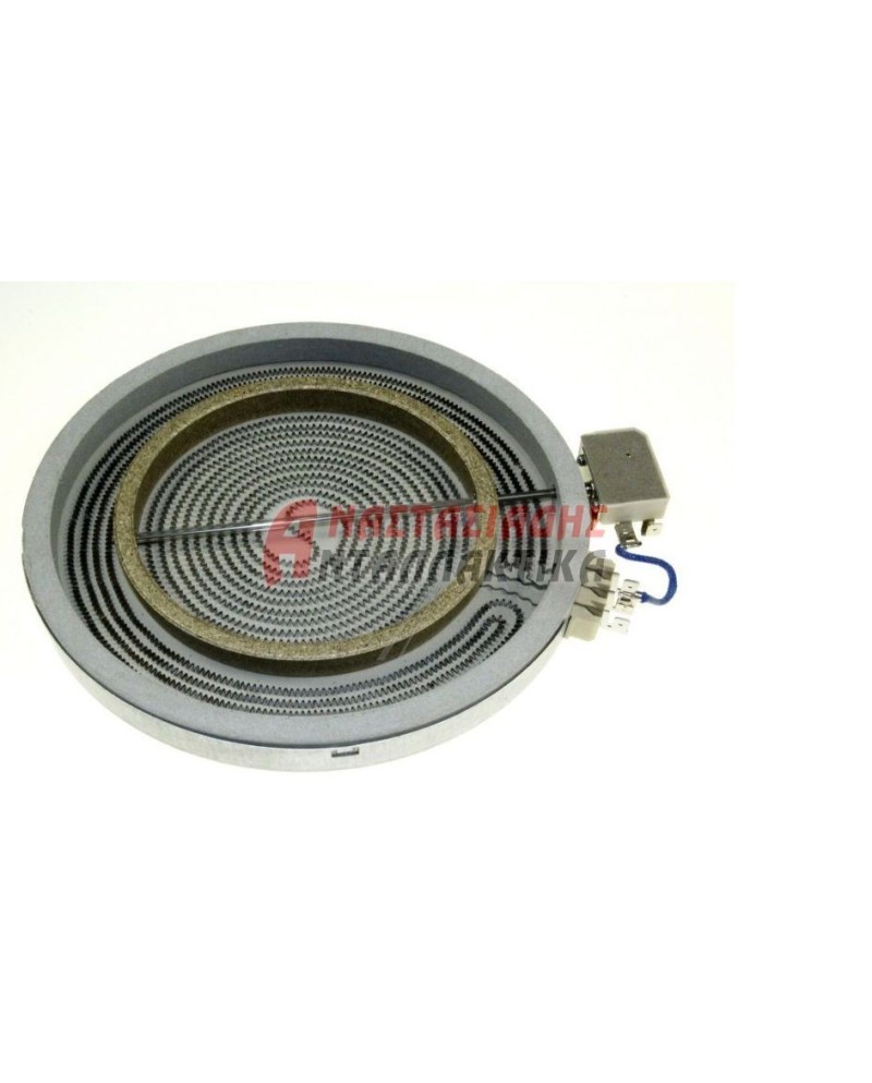 Εστία κεραμική διπλής ζώνης, Ø23cm, 1000+1200W - 220V, με 3 άκρα